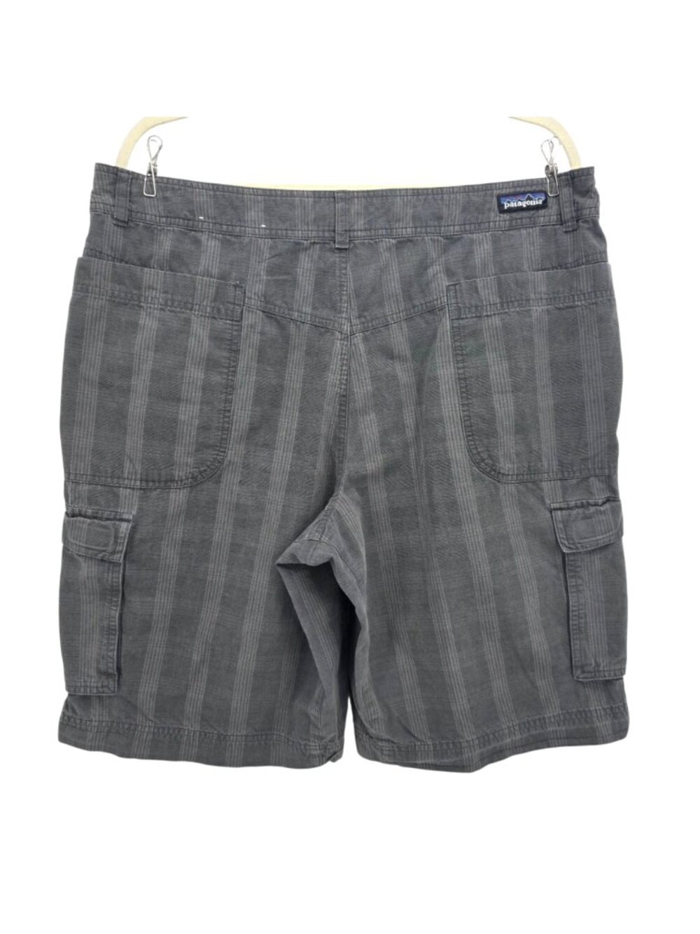 Patagonia Mens 36 Shorts Cargo Organic Cotton Plaid Gray Flat Front Outdoor - Picture 3 of 8